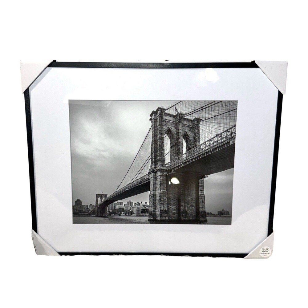 Threshold 16.3x20.4 Black Gallery Wall Frame Matted 11x14 Aluminum NEW